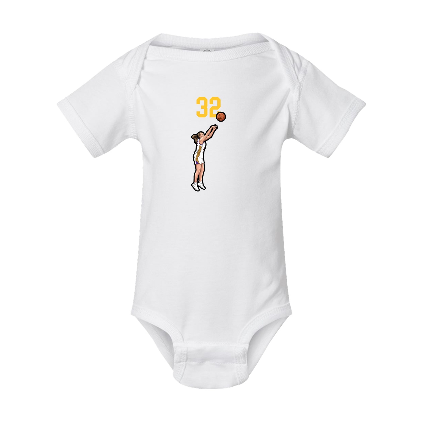 Baby Onesie — Number Top in White