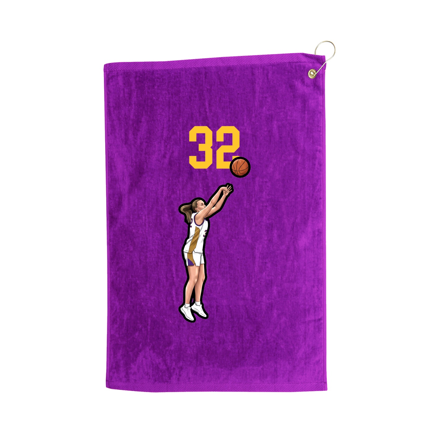 Golf Towel — Number Top in Purple