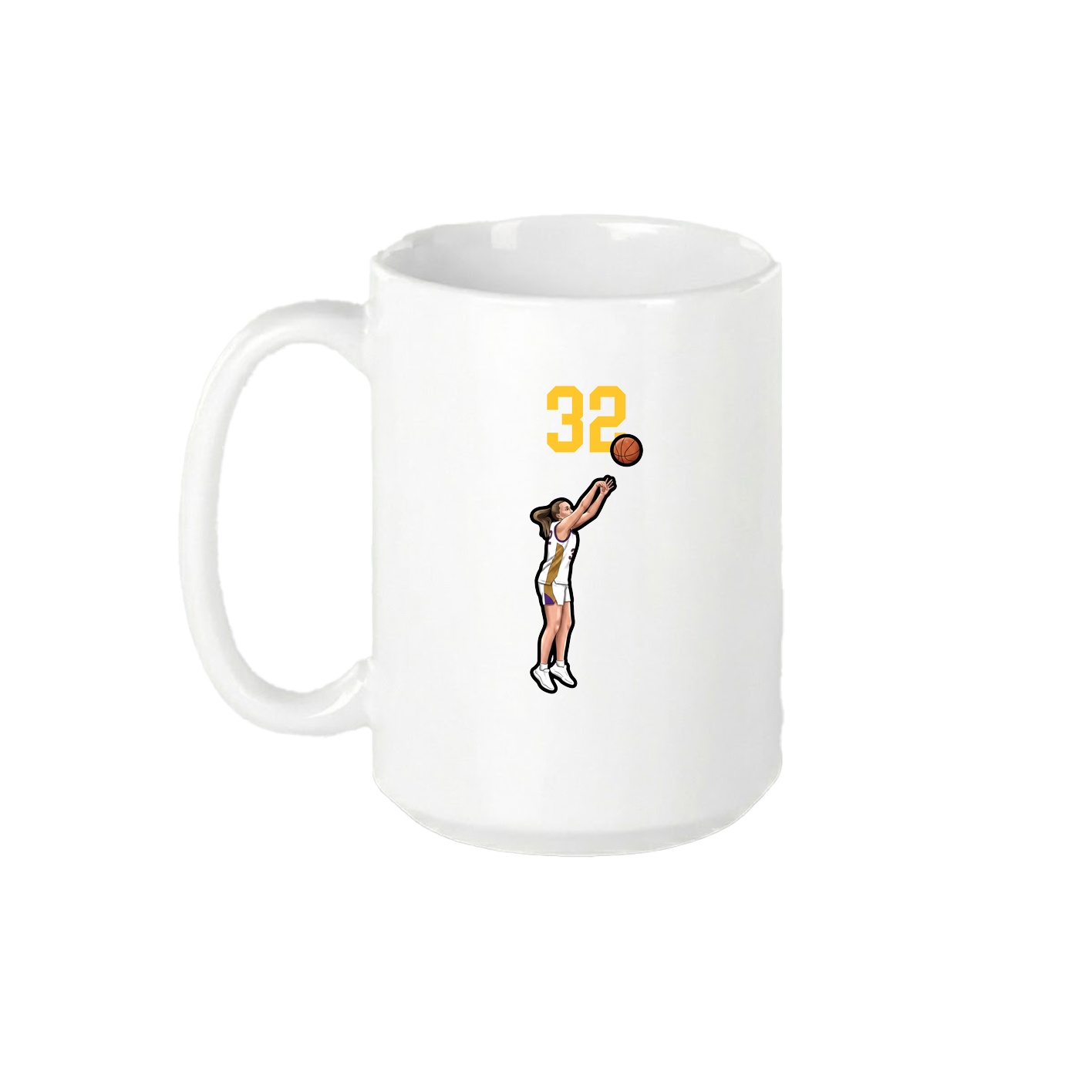 15oz Coffee Mug — Number Top in White