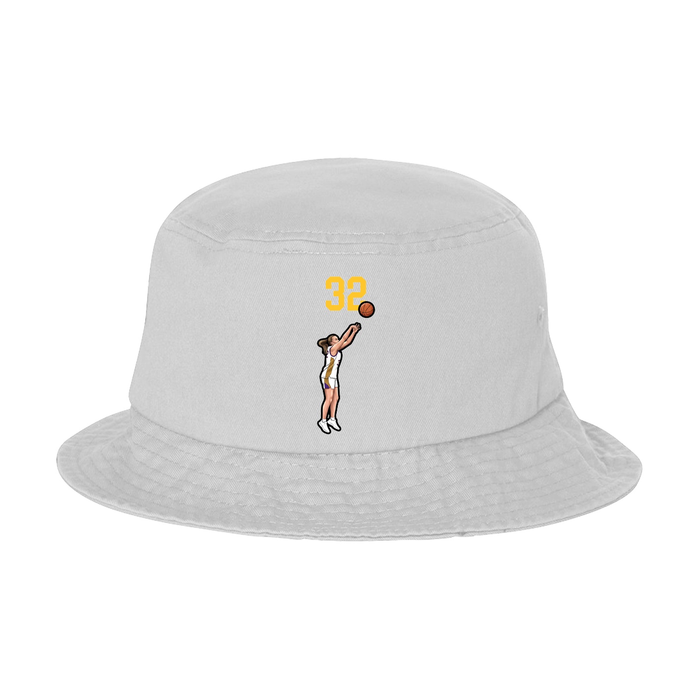 Bucket Cap — Number Top in White