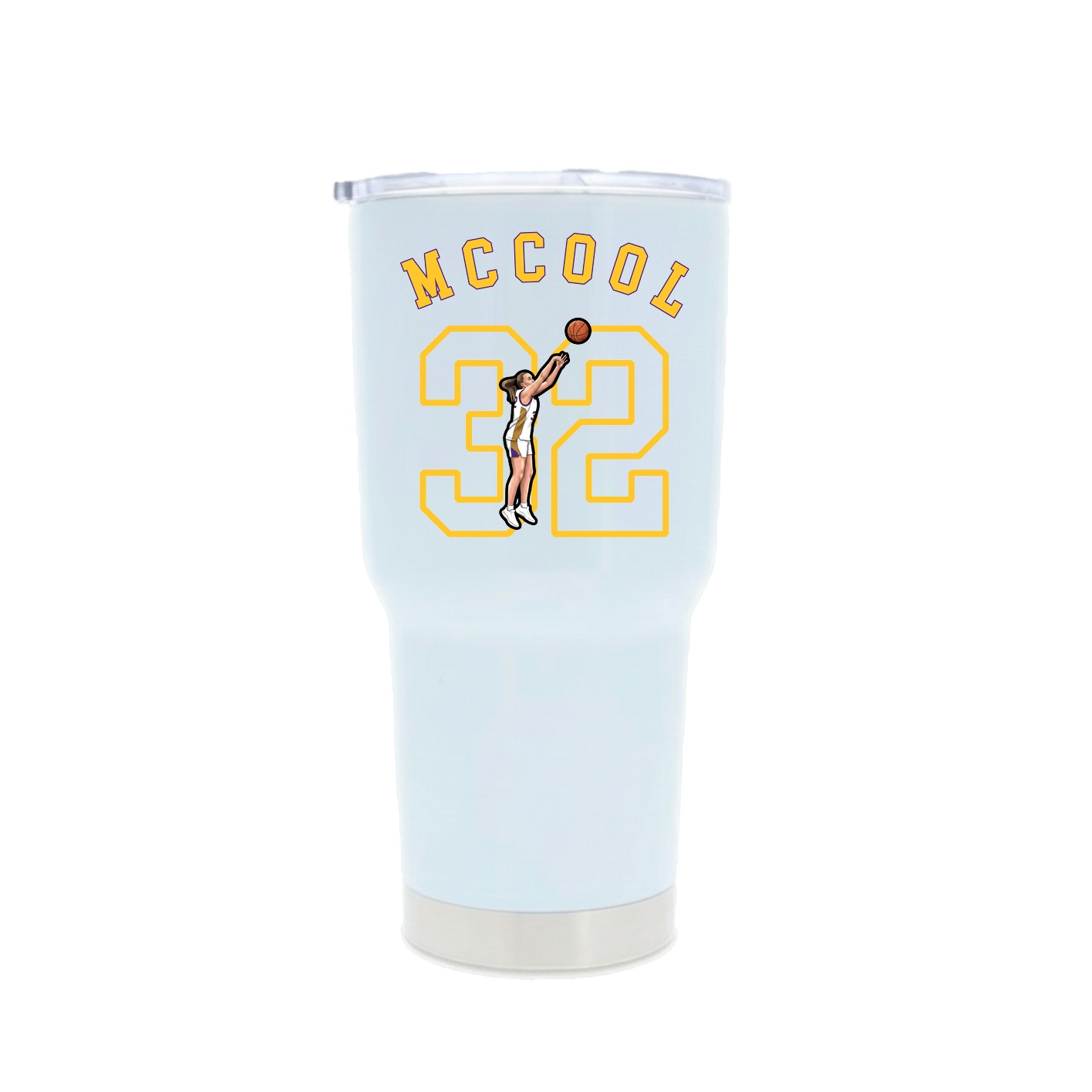 30oz Stainless Steel Tumbler — Shirsey Arch in White