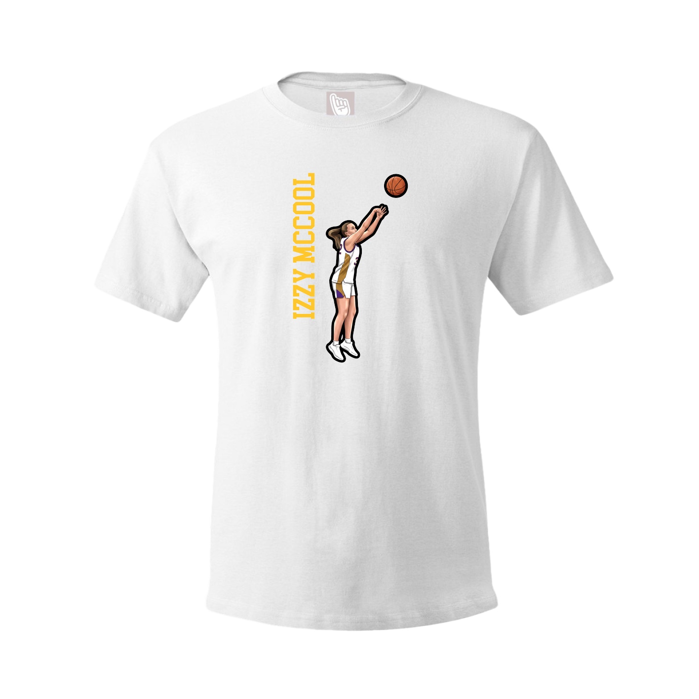 Youth Tee — Name Vertical in White