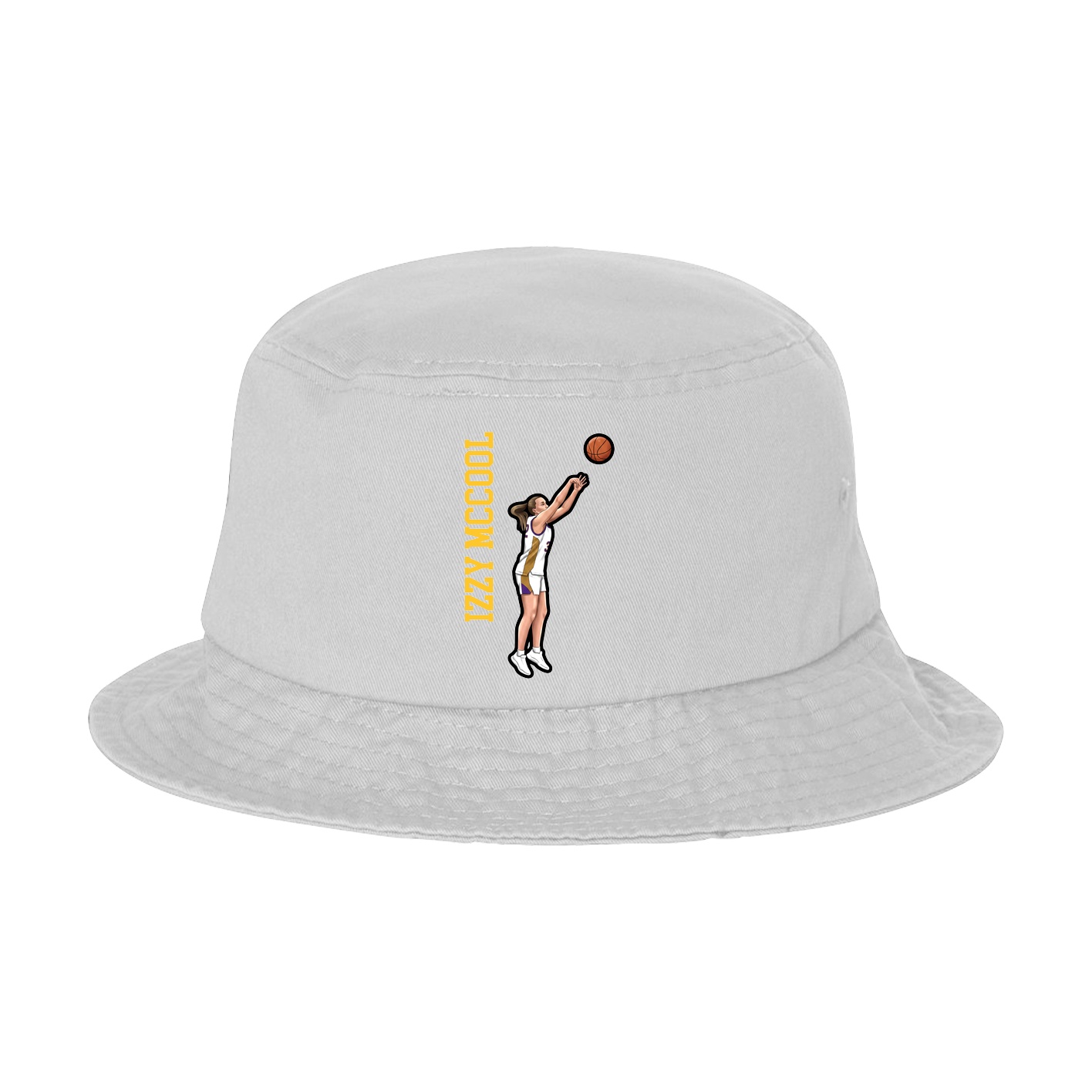 Bucket Cap — Name Vertical in White