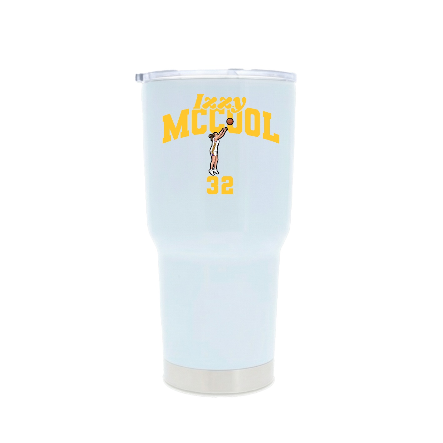 30oz Stainless Steel Tumbler — Signature Arch in White