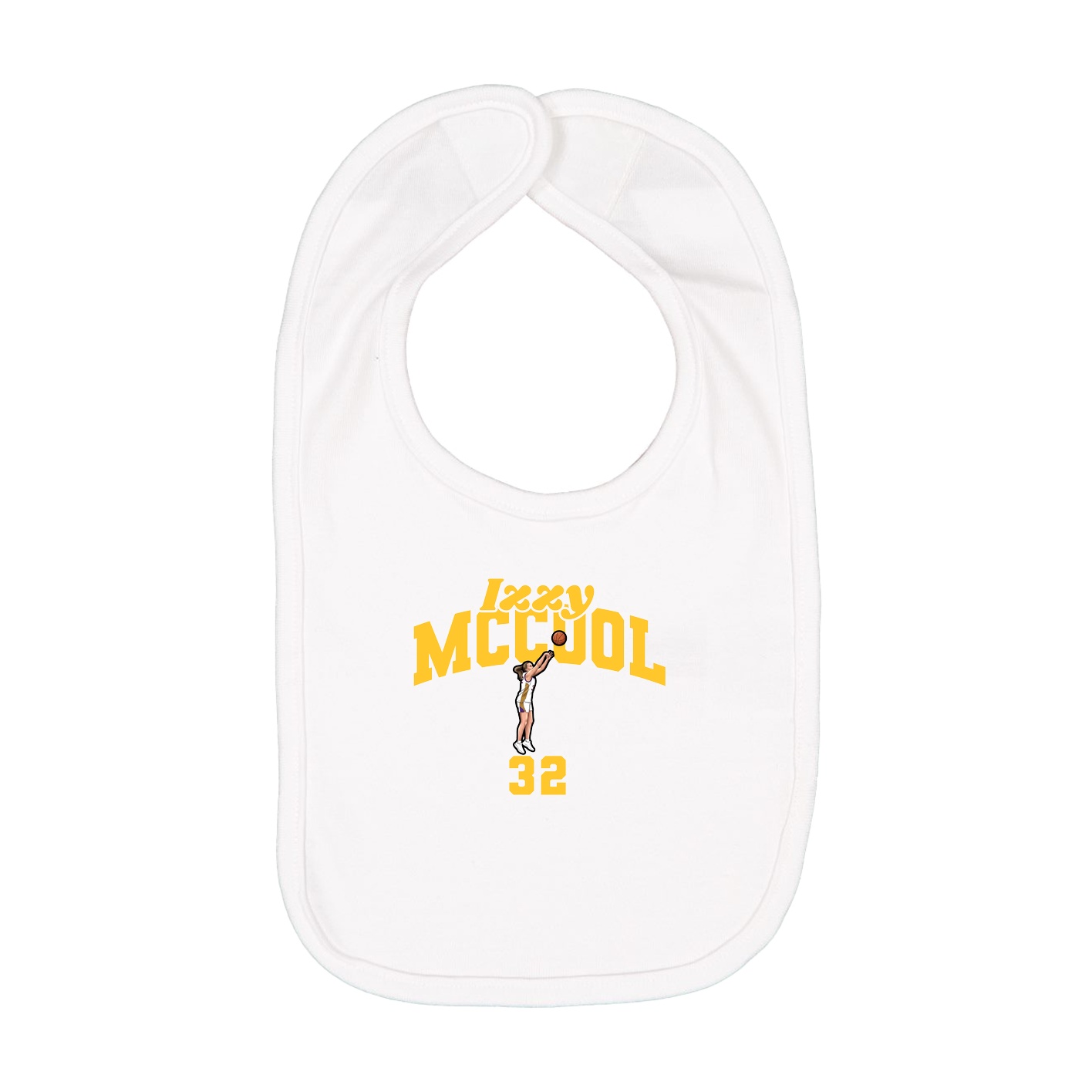 Infant Bib — Signature Arch in White