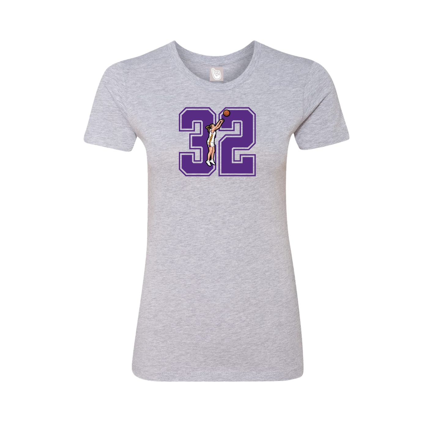 Womens Tee — Number in Grey