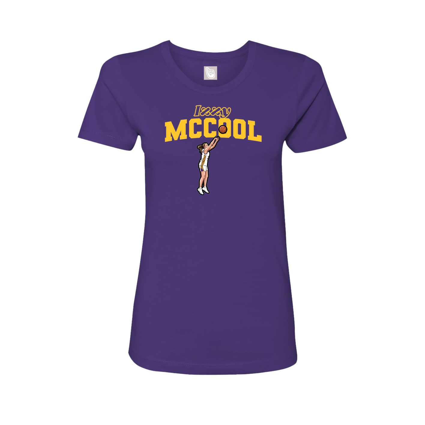 Womens Tee — Name Arch in Purple