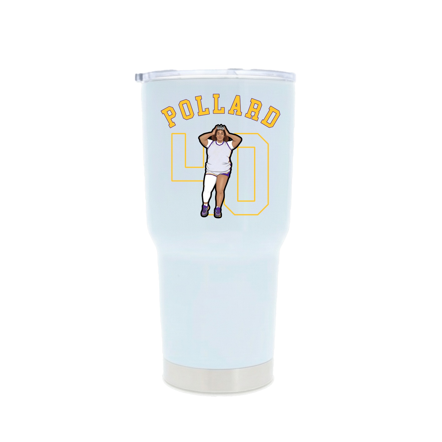 30oz Stainless Steel Tumbler — Shirsey Arch in White