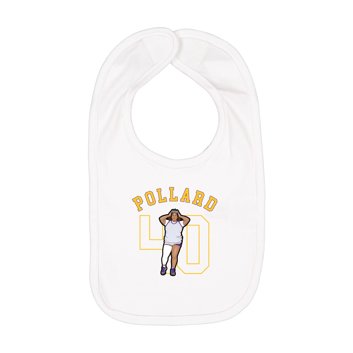 Infant Bib — Shirsey Arch in White
