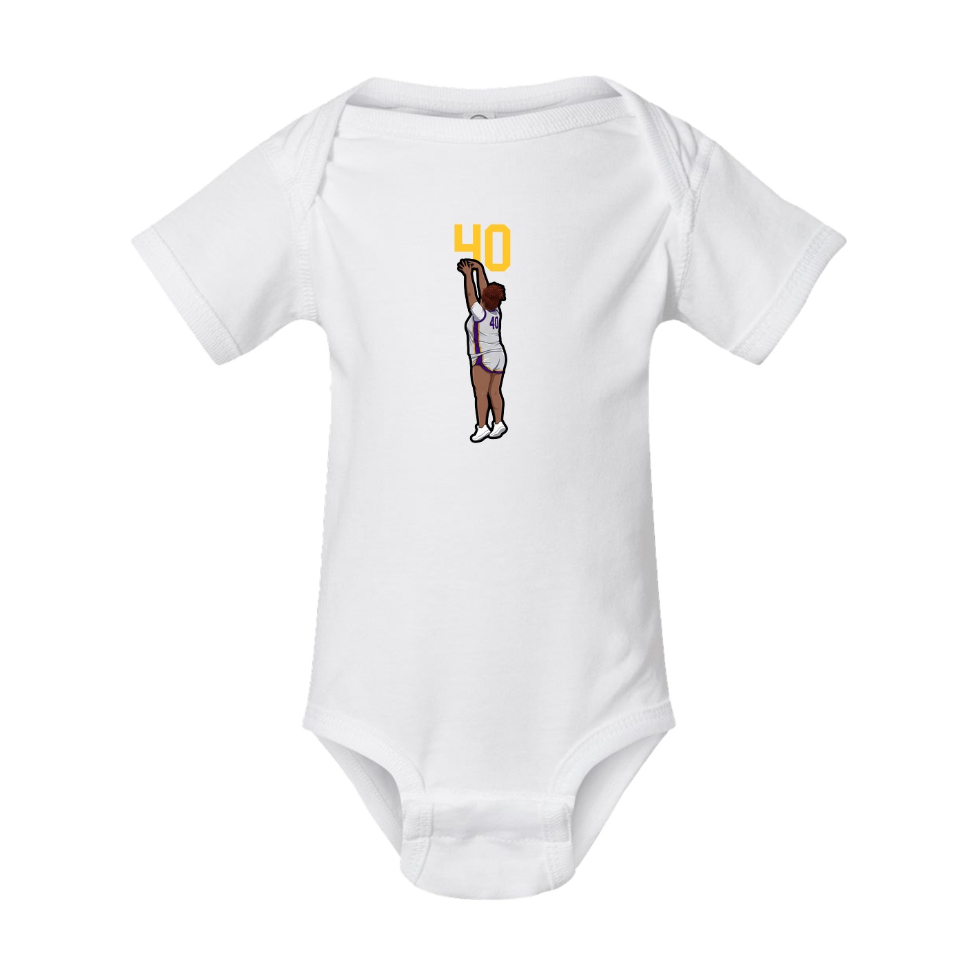 Baby Onesie — Number Top in White