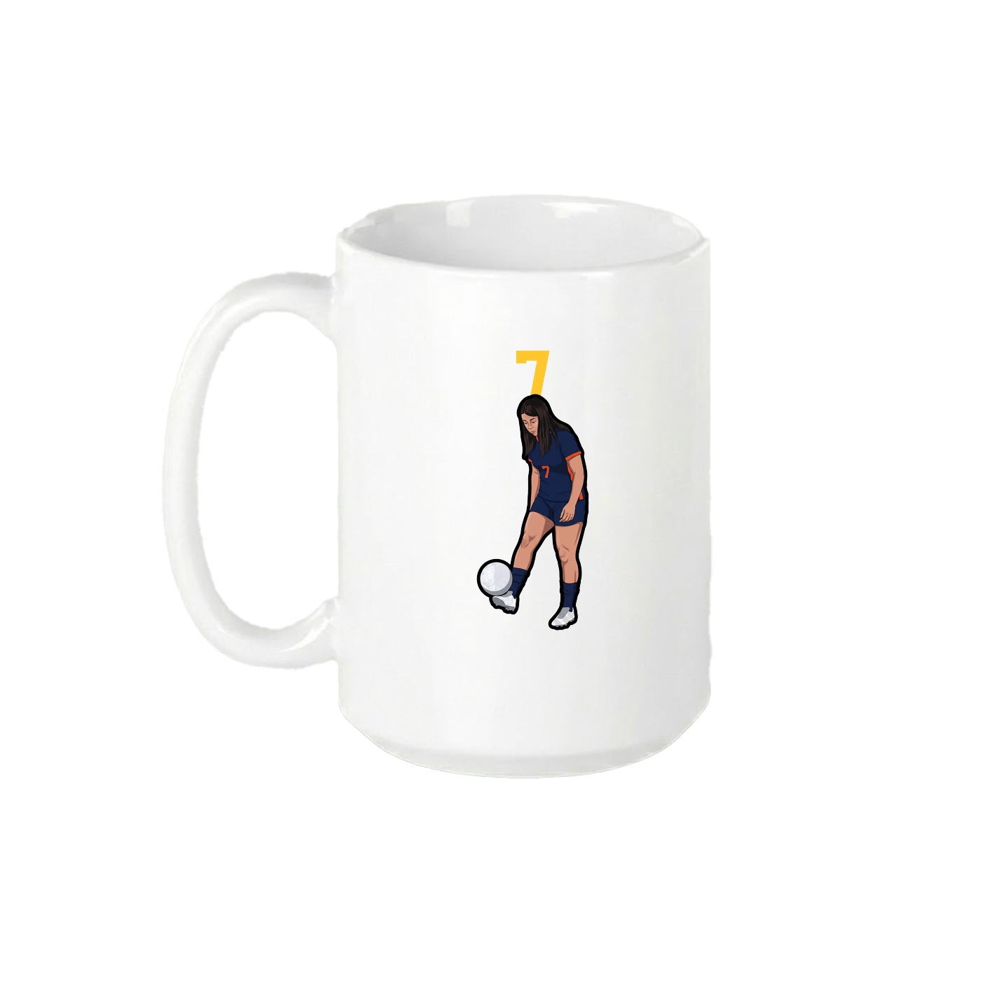 15oz Coffee Mug — Number Top in White