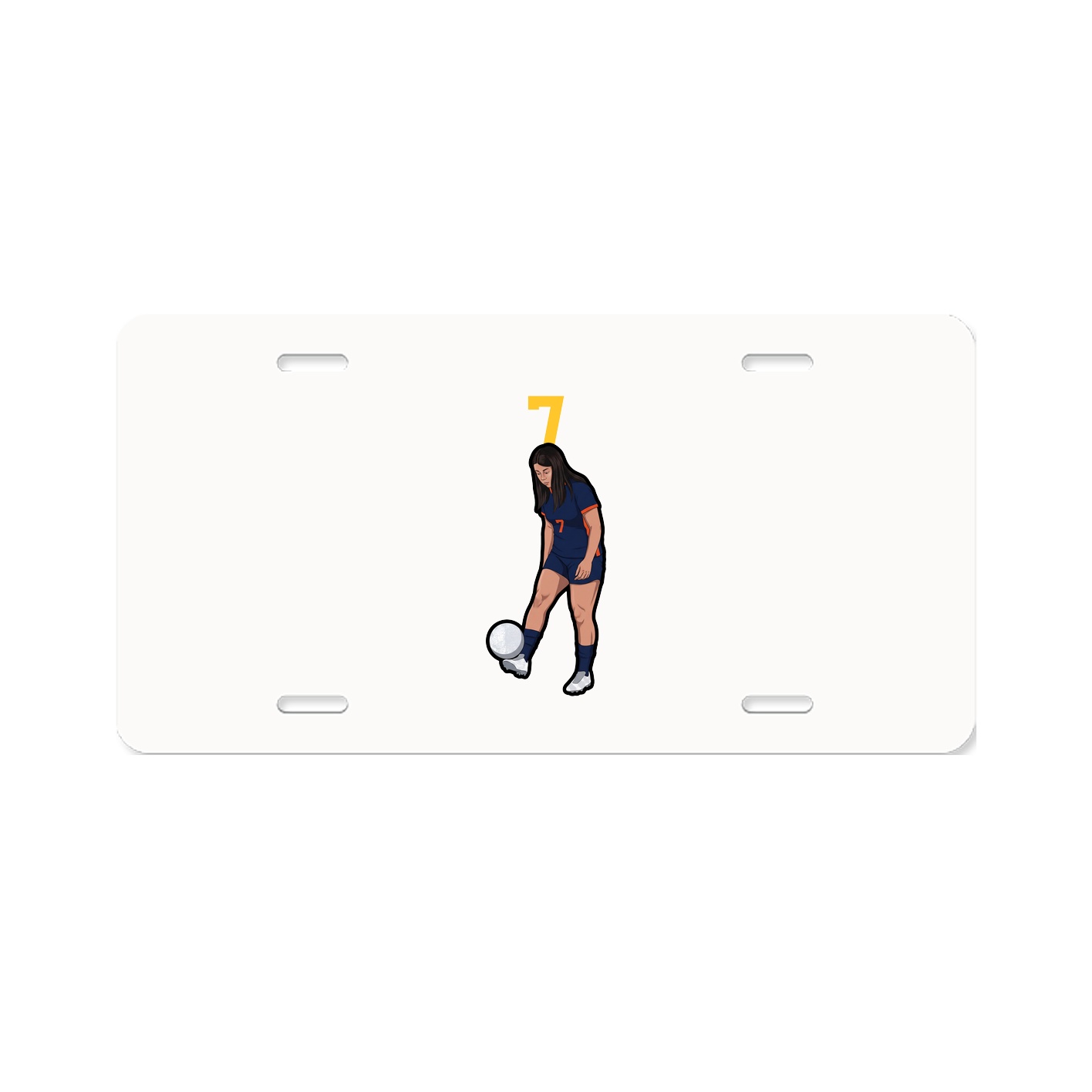 License Plate — Number Top in Classic