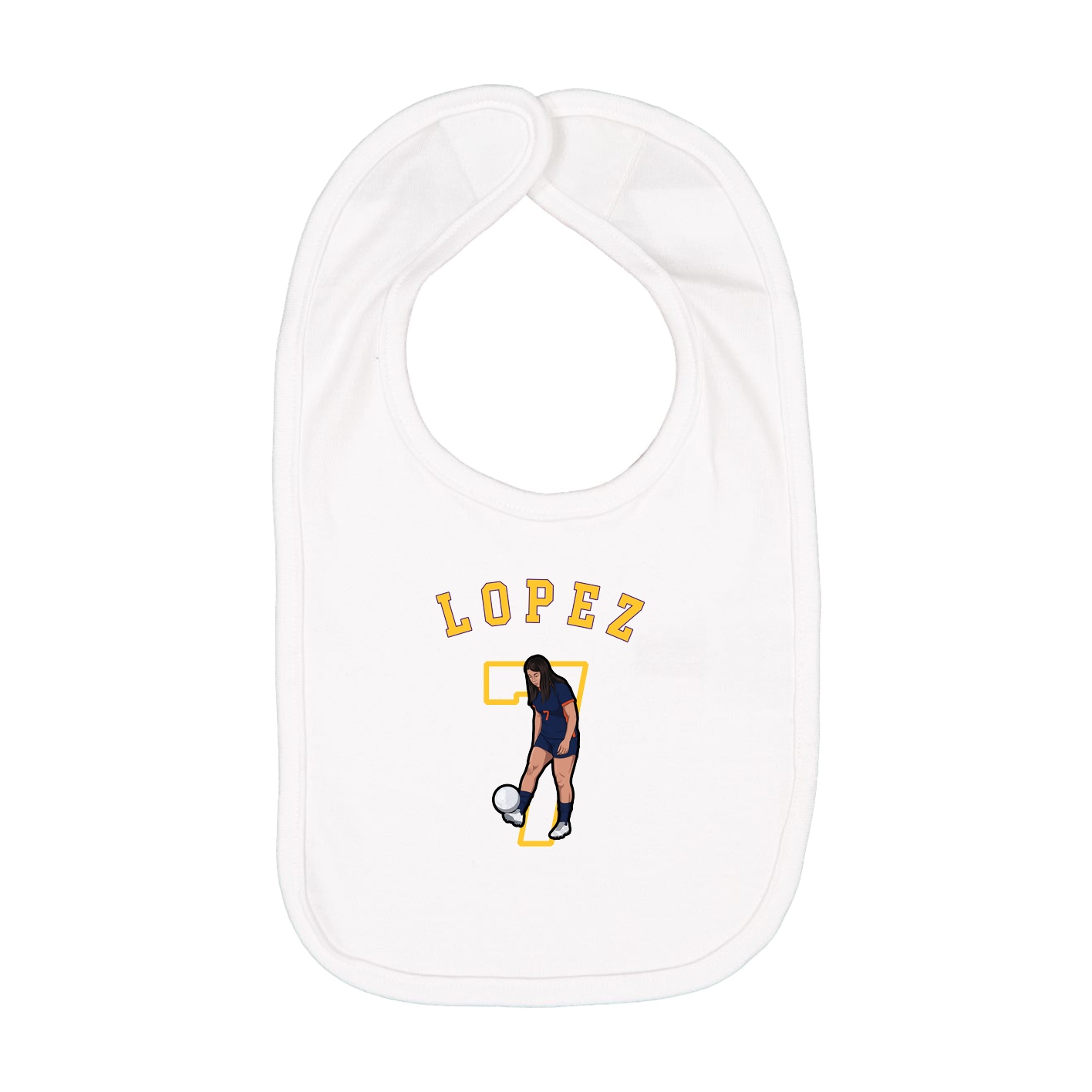 Infant Bib — Shirsey Arch in White