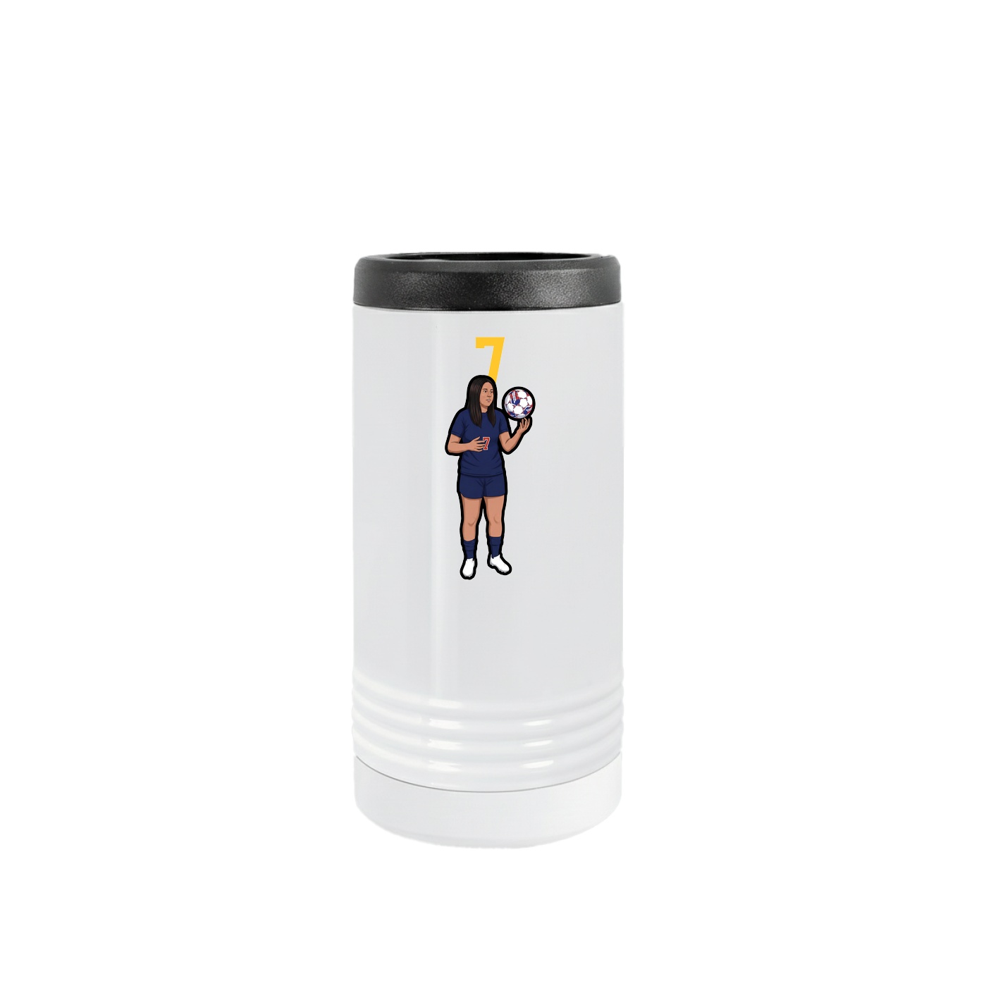 Slim Beverage Holder — Number Top in White