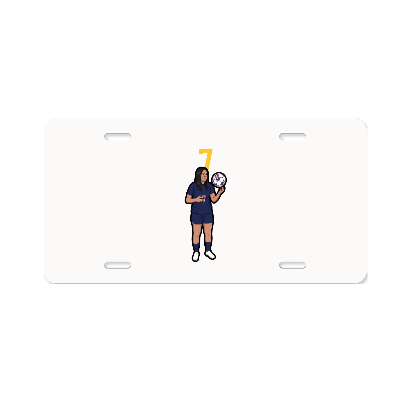 License Plate — Number Top in Classic