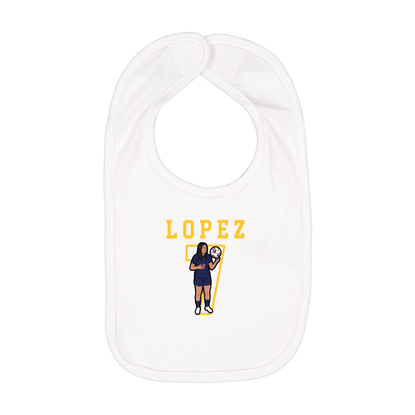 Infant Bib — Shirsey in White