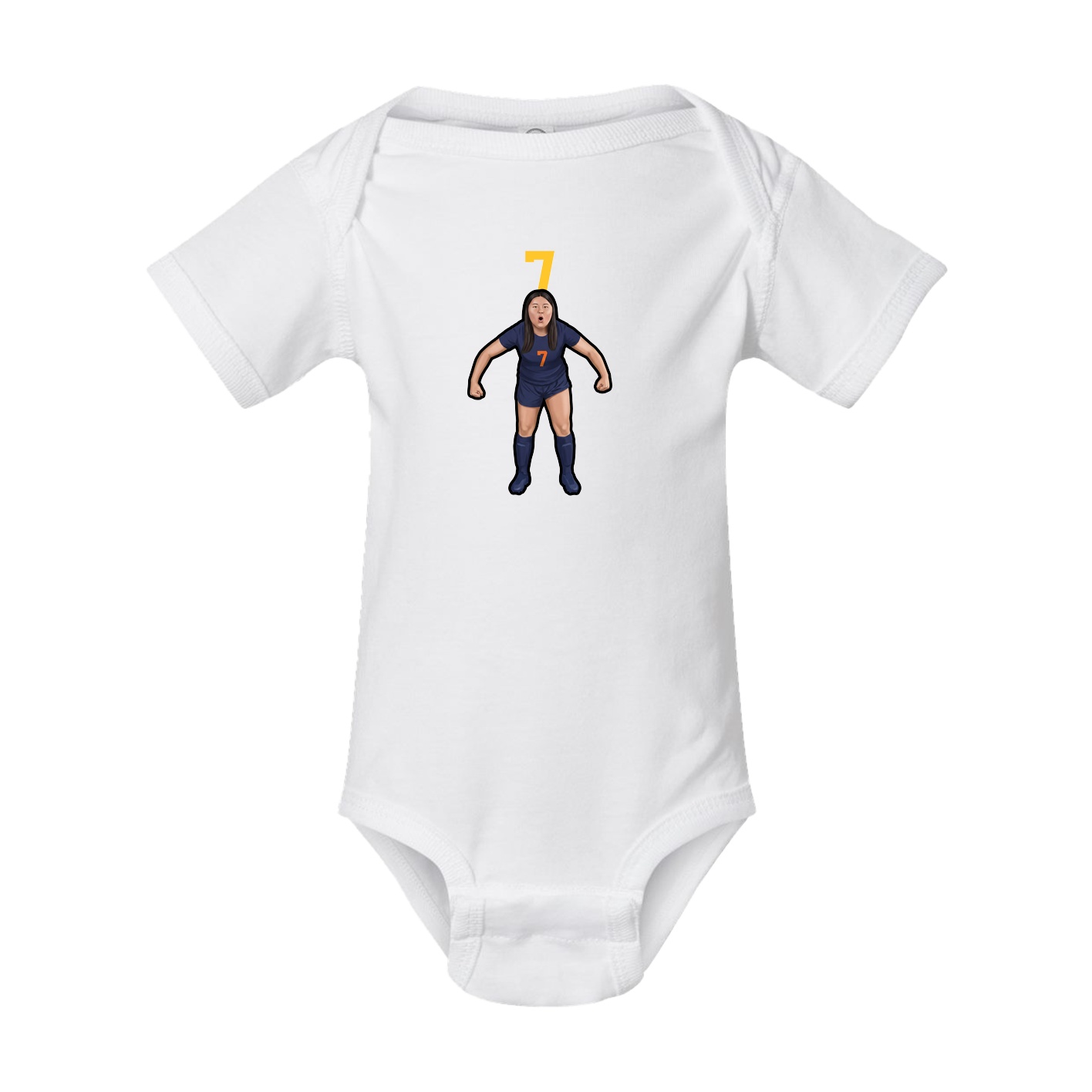 Baby Onesie — Number Top in White
