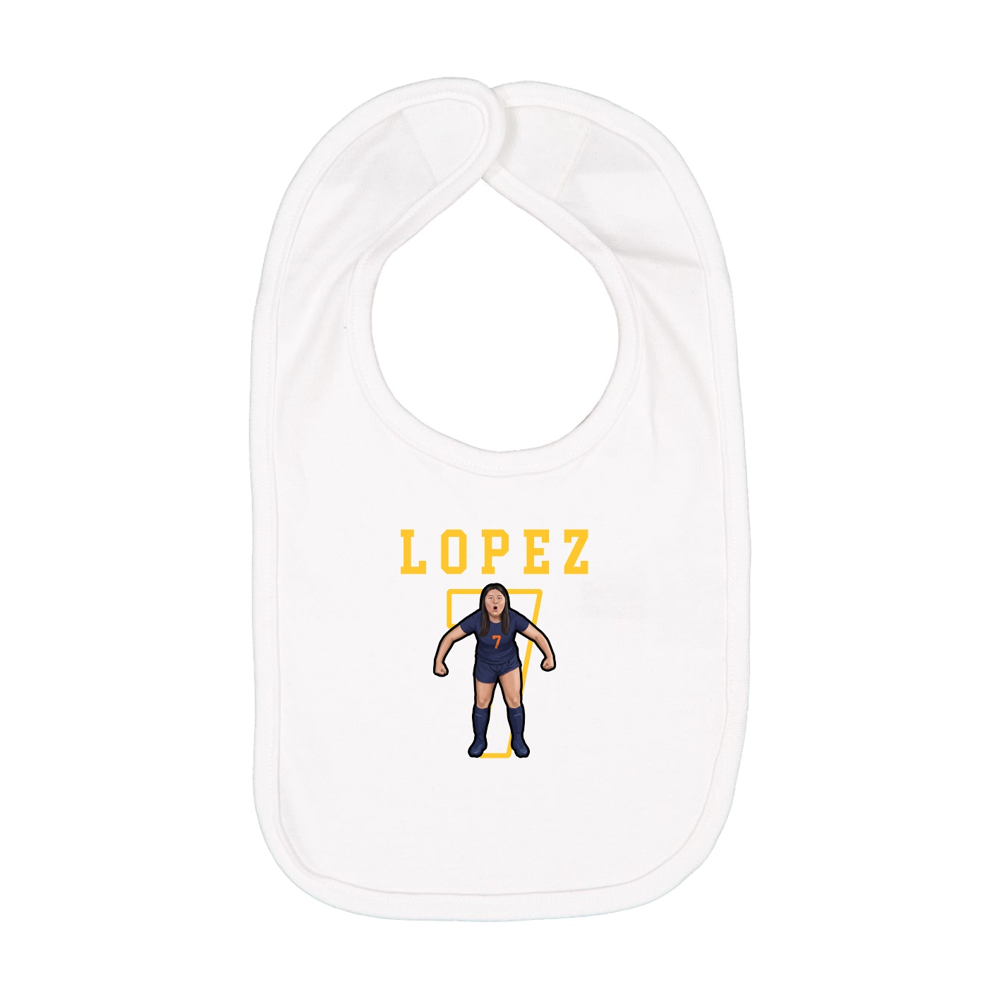 Infant Bib — Shirsey in White