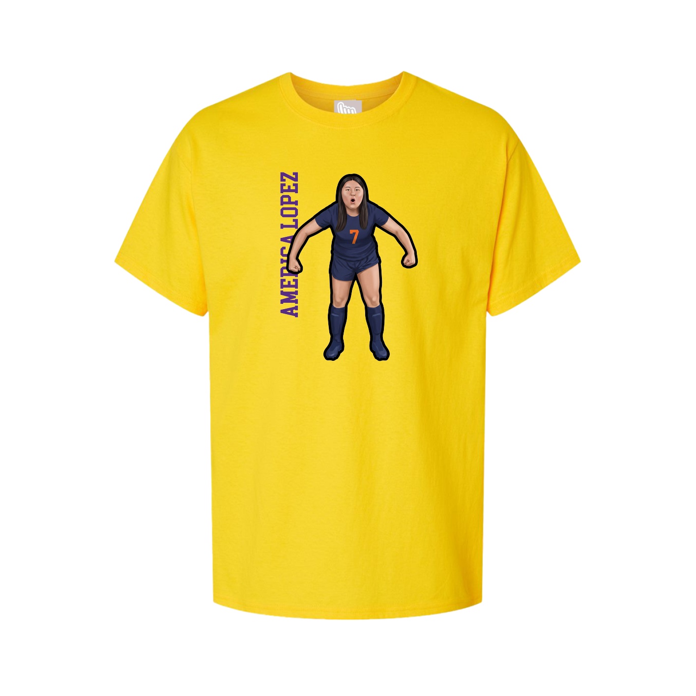 Tee — Name Vertical in Gold