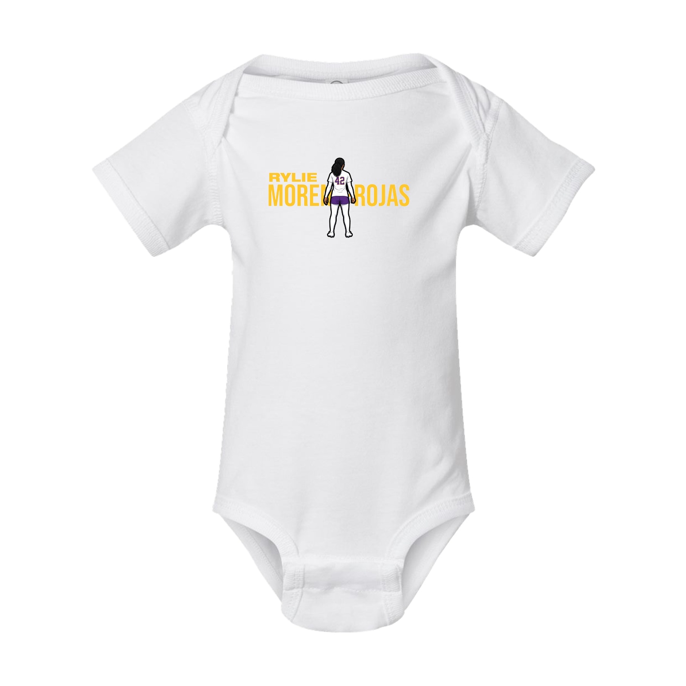 Baby Onesie — Player Name in White