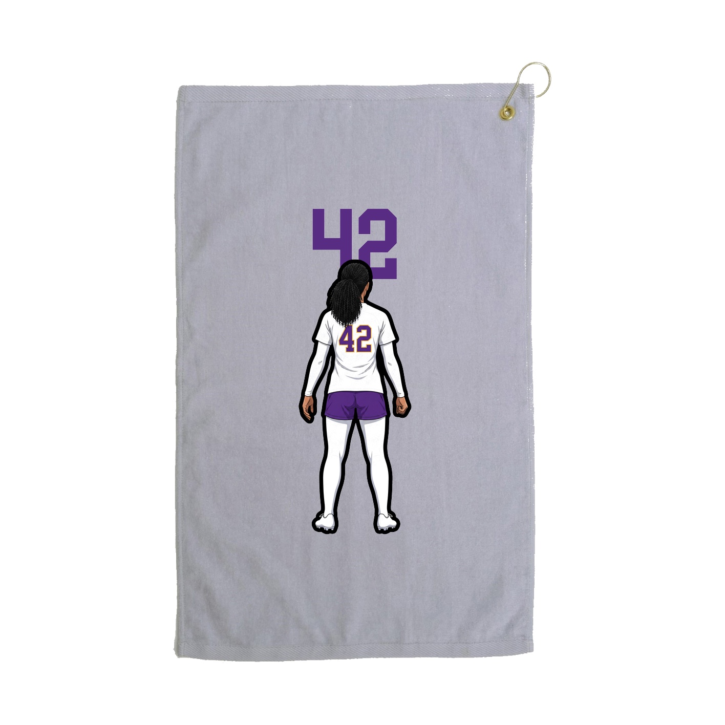 Golf Towel — Number Top in Grey