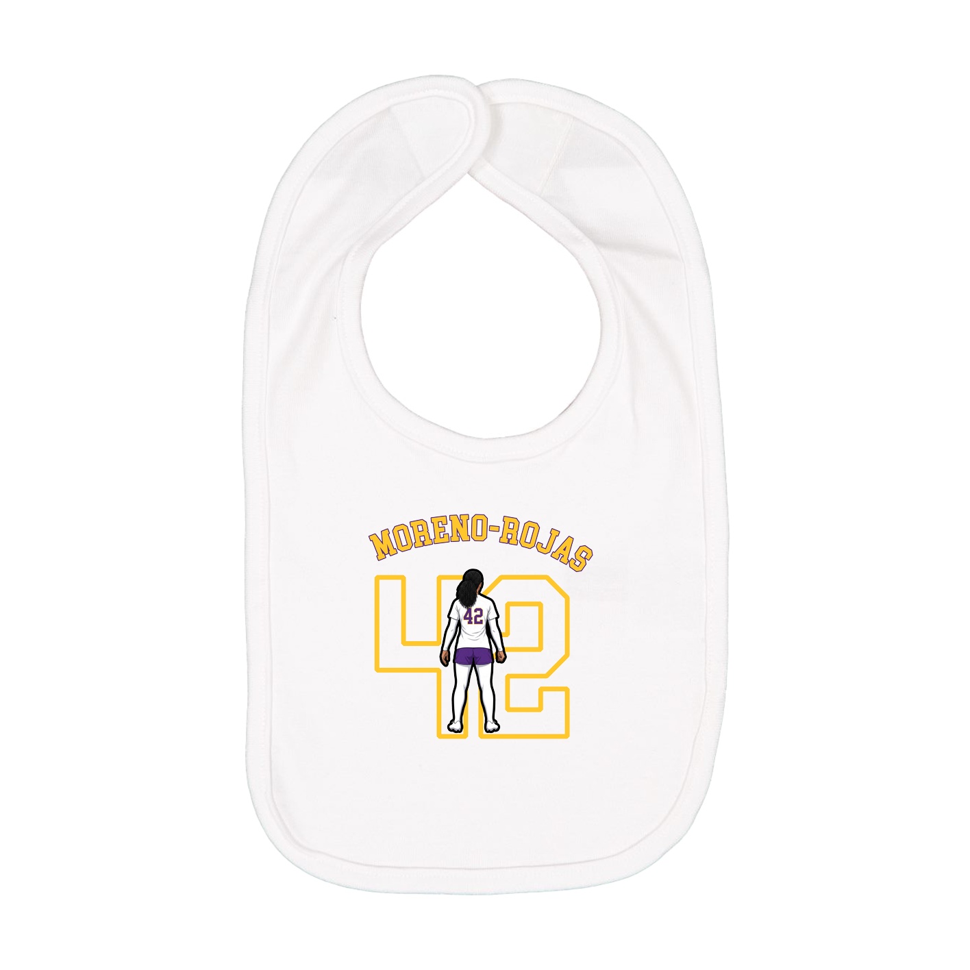 Infant Bib — Shirsey Arch in White