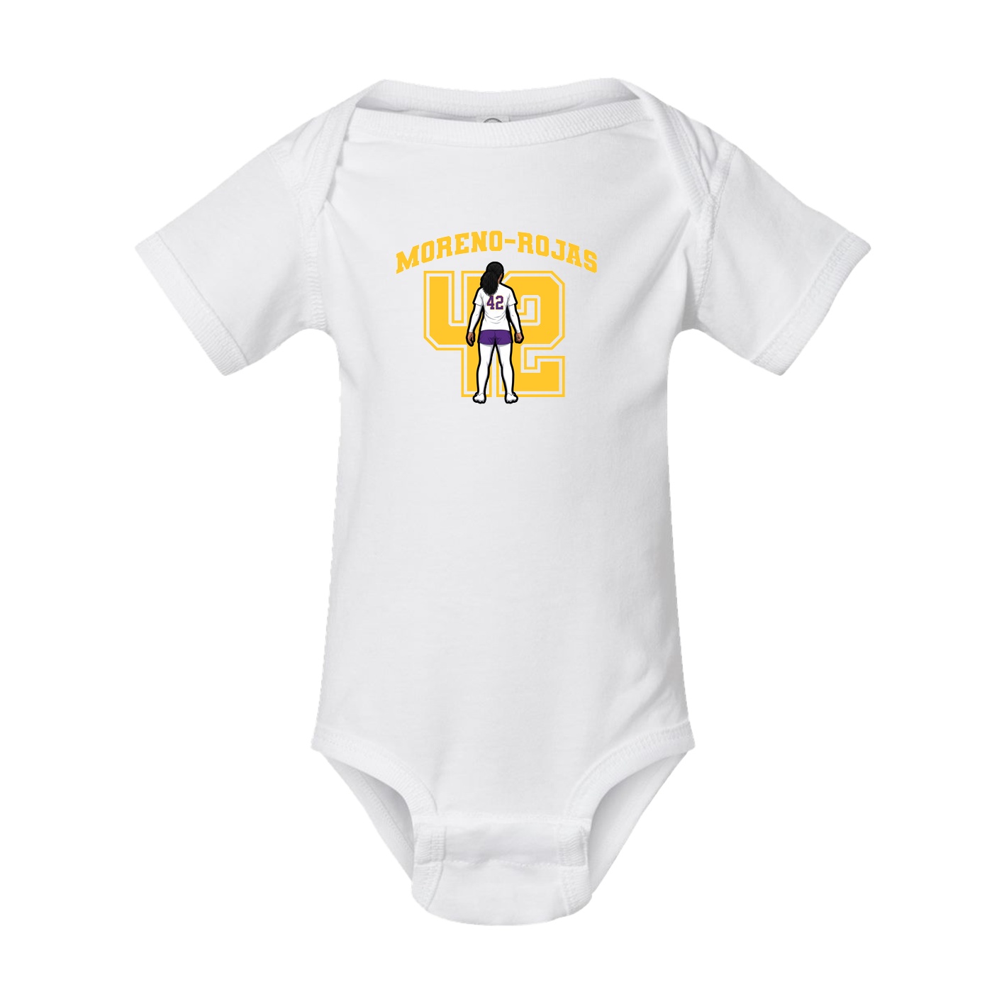 Baby Onesie — Number in White