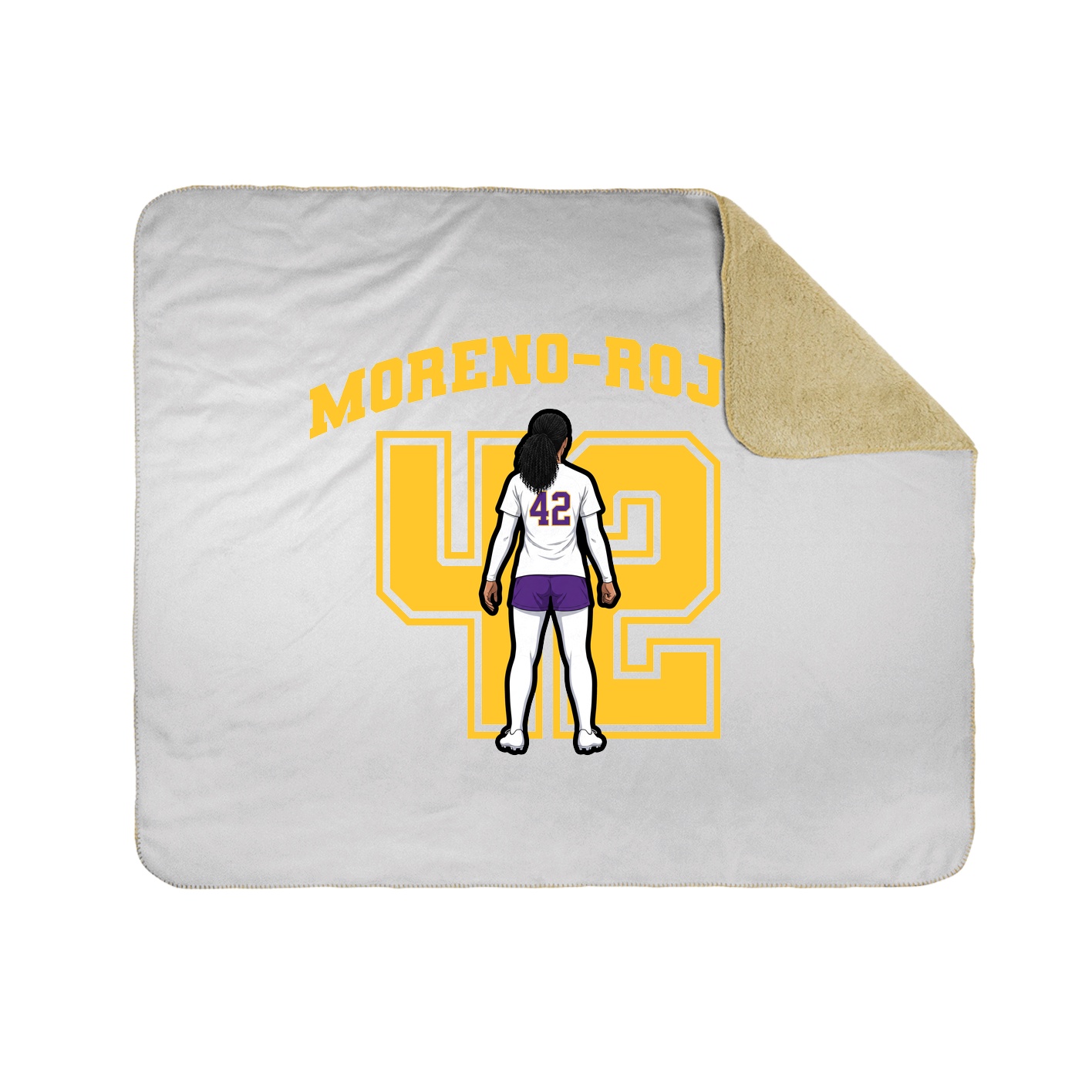 Throw Blanket — Number in White