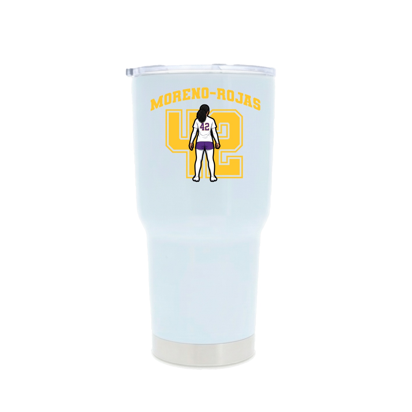 30oz Stainless Steel Tumbler — Number in White