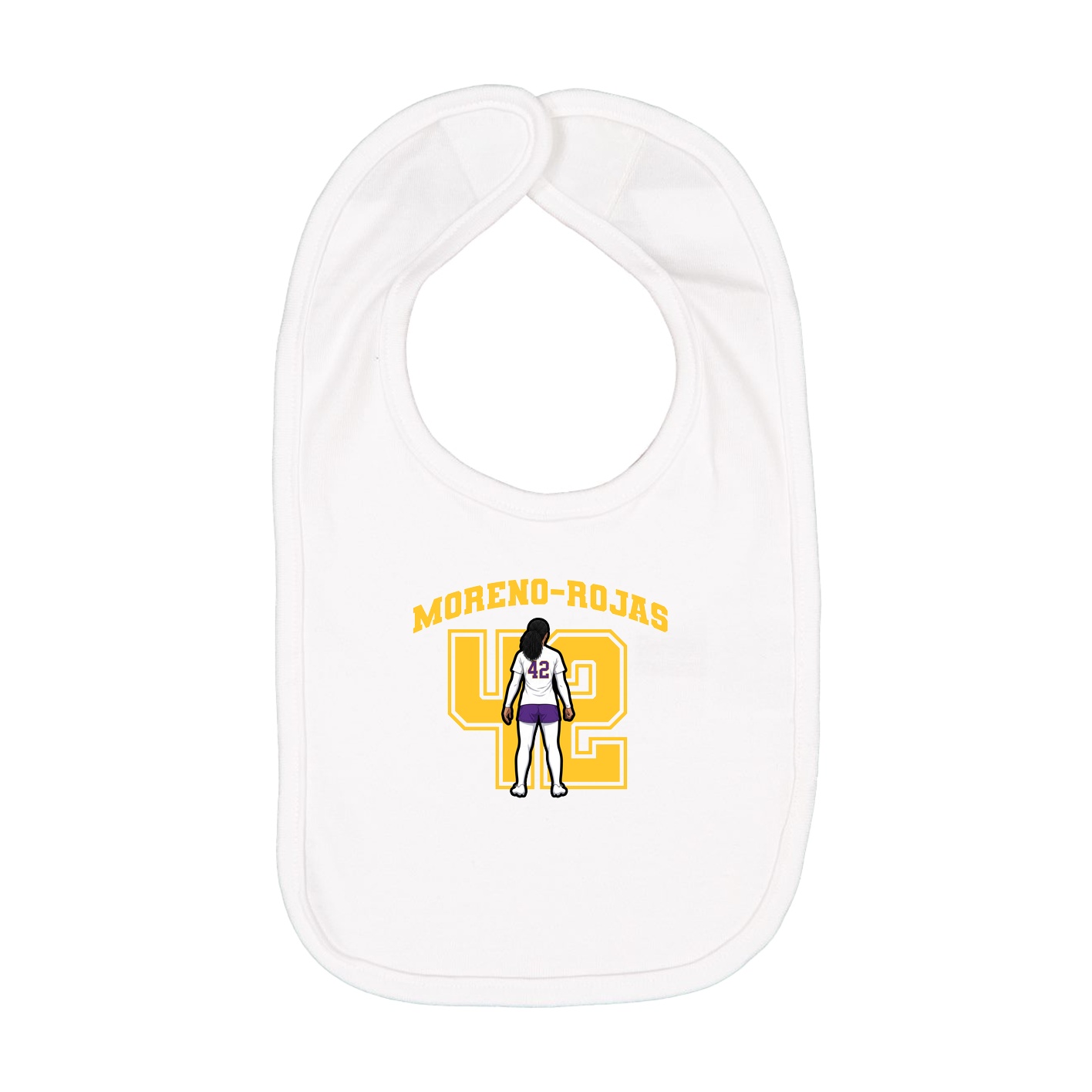 Infant Bib — Number in White