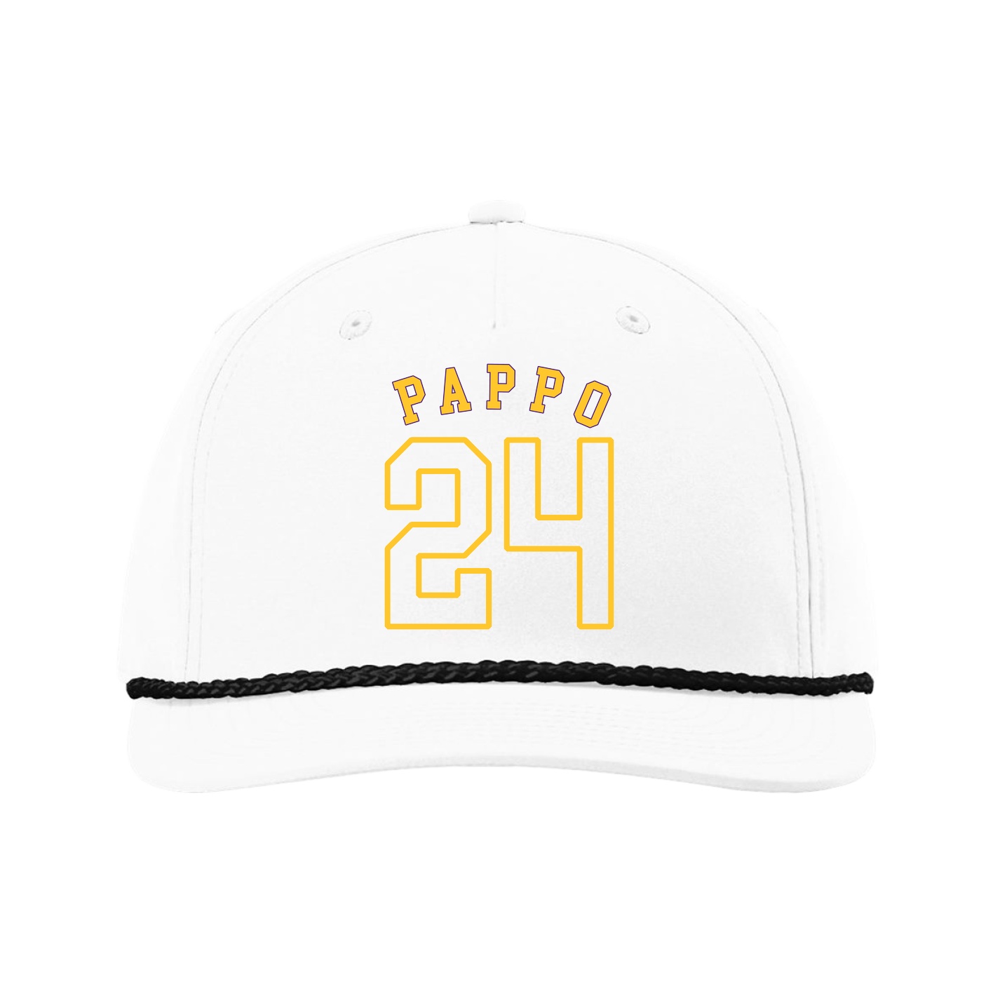 Five-Panel Classic Rope Cap — Shirsey Arch in White