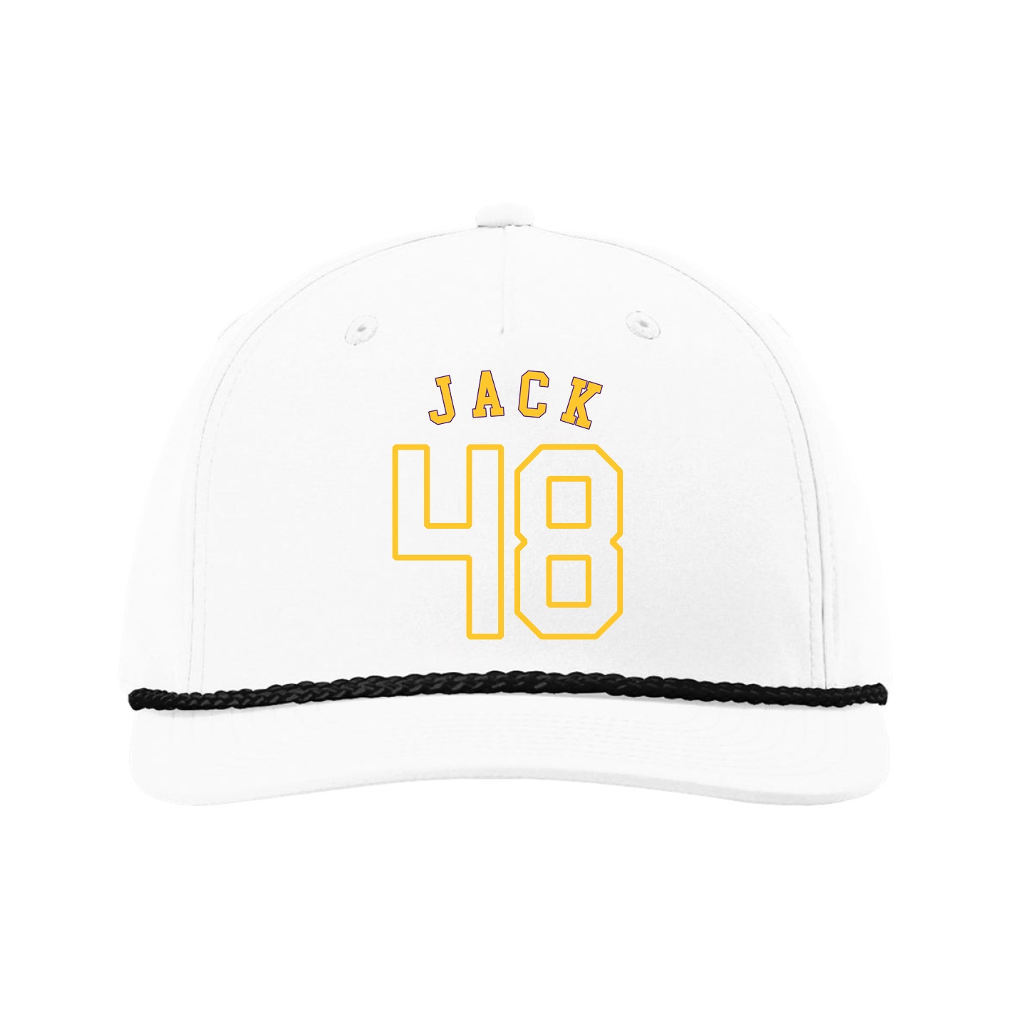Five-Panel Classic Rope Cap — Shirsey Arch in White