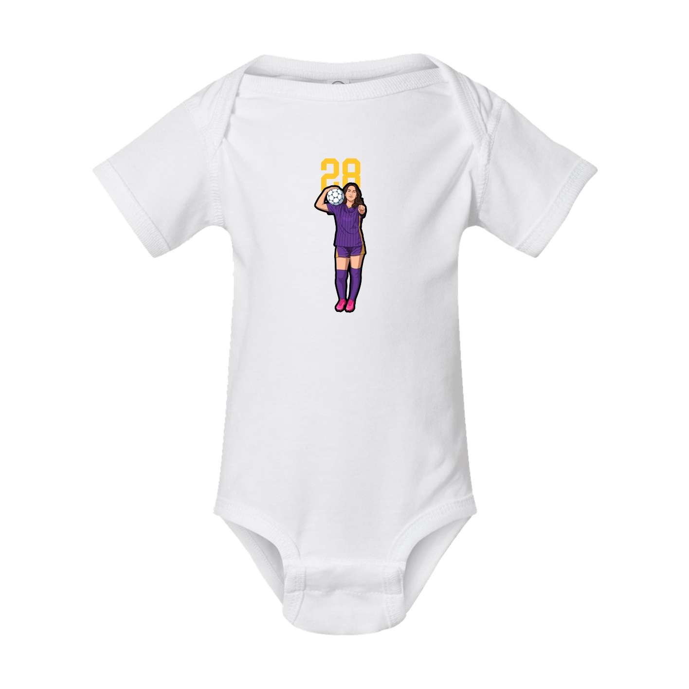 Baby Onesie — Number Top in White