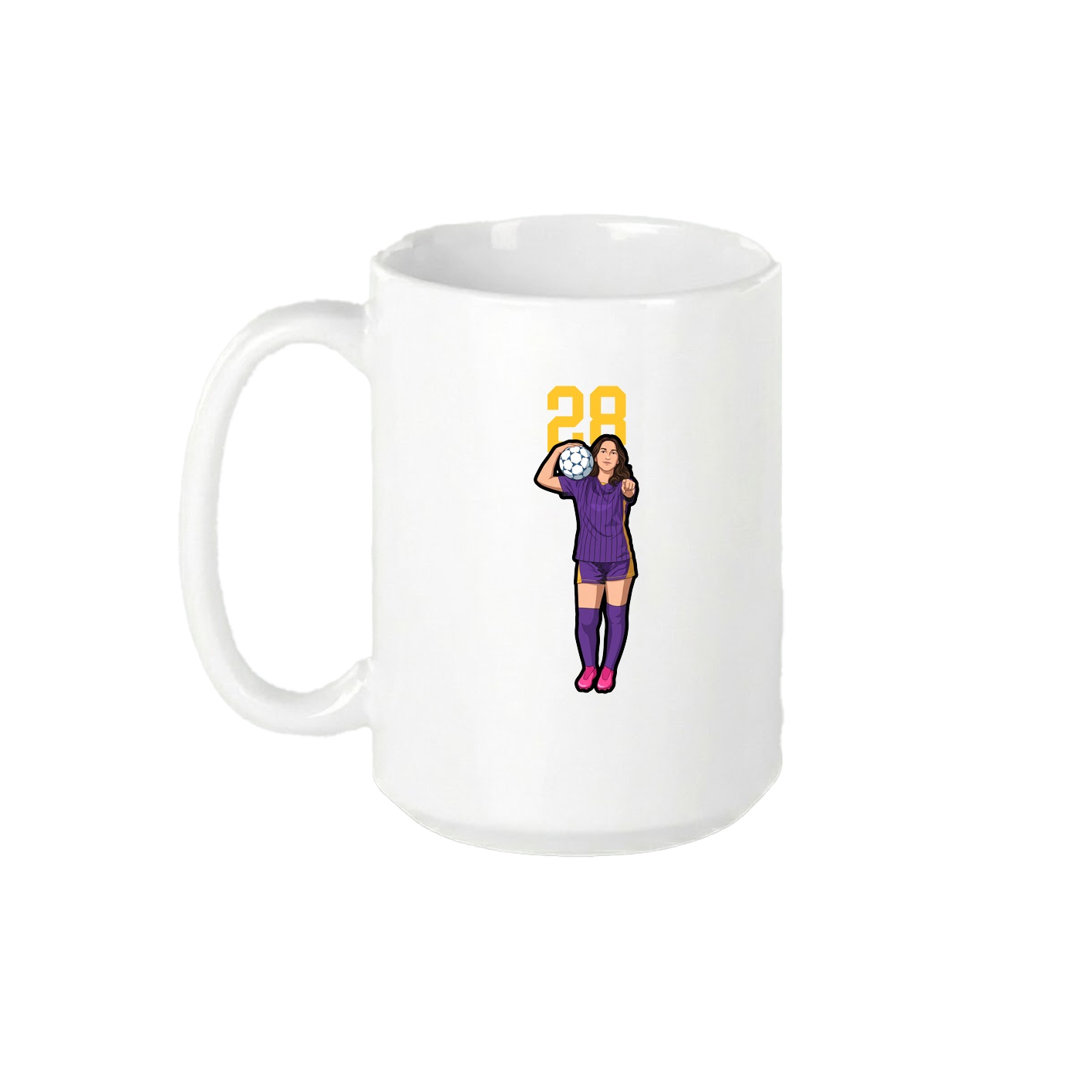 15oz Coffee Mug — Number Top in White