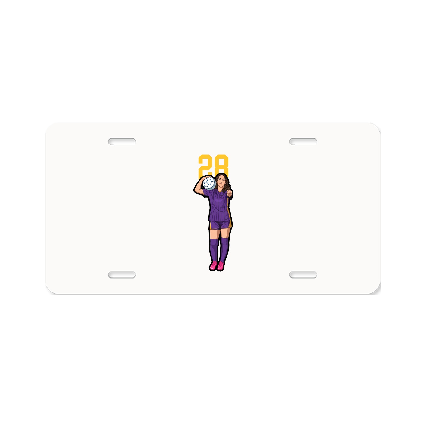License Plate — Number Top in Classic