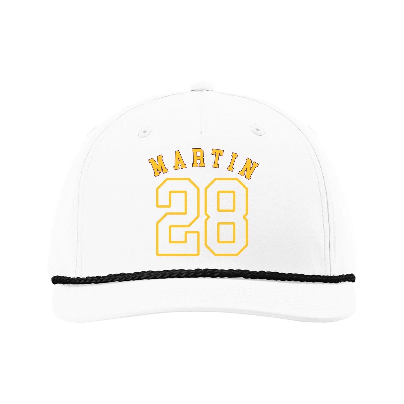 Five-Panel Classic Rope Cap — Shirsey Arch in White