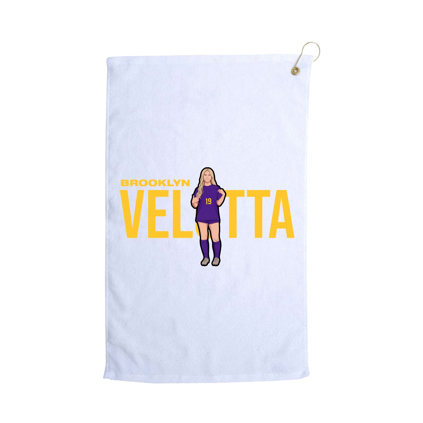 Golf Towel — Player Name in White