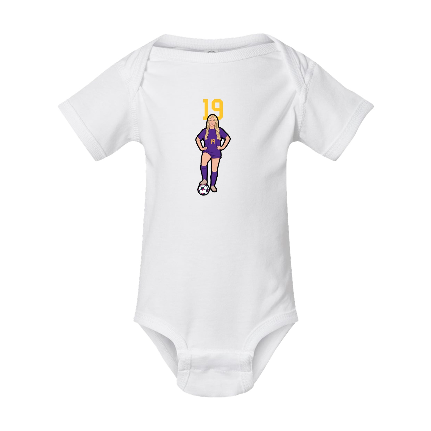 Baby Onesie — Number Top in White
