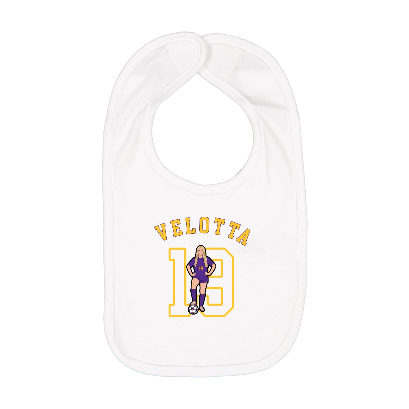 Infant Bib — Shirsey Arch in White
