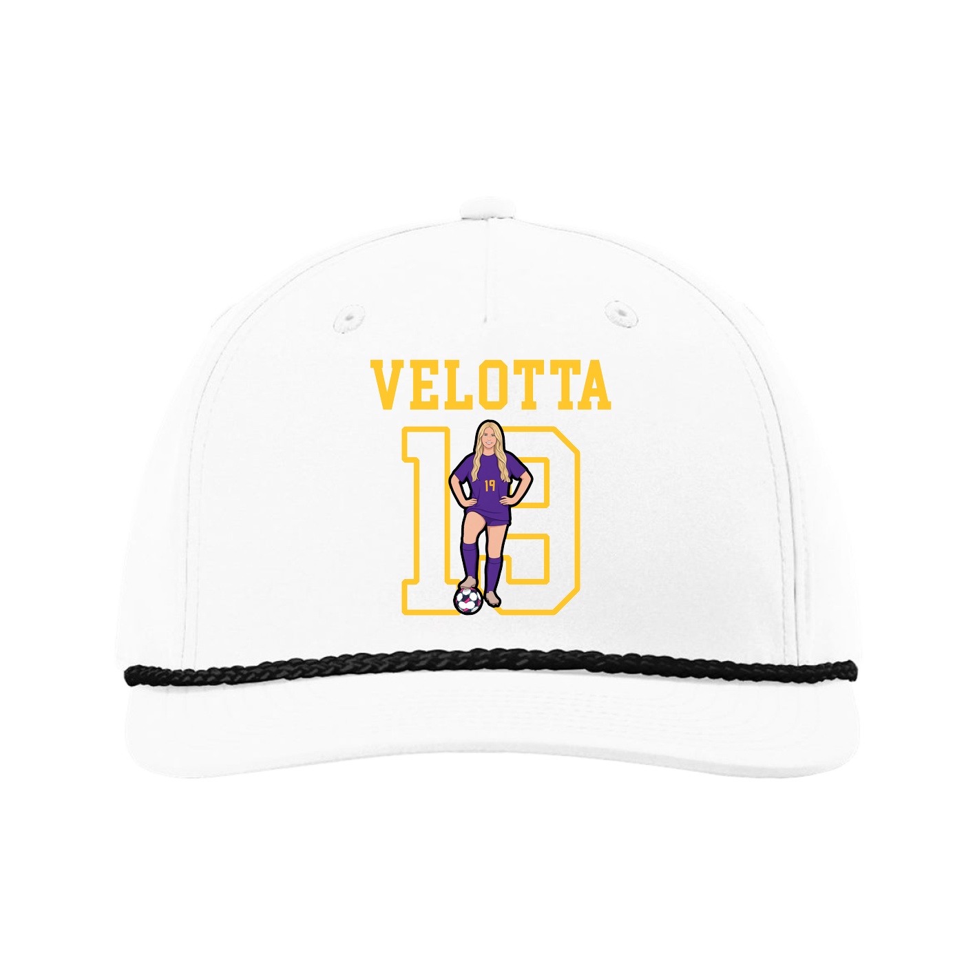 Five-Panel Classic Rope Cap — Shirsey in White