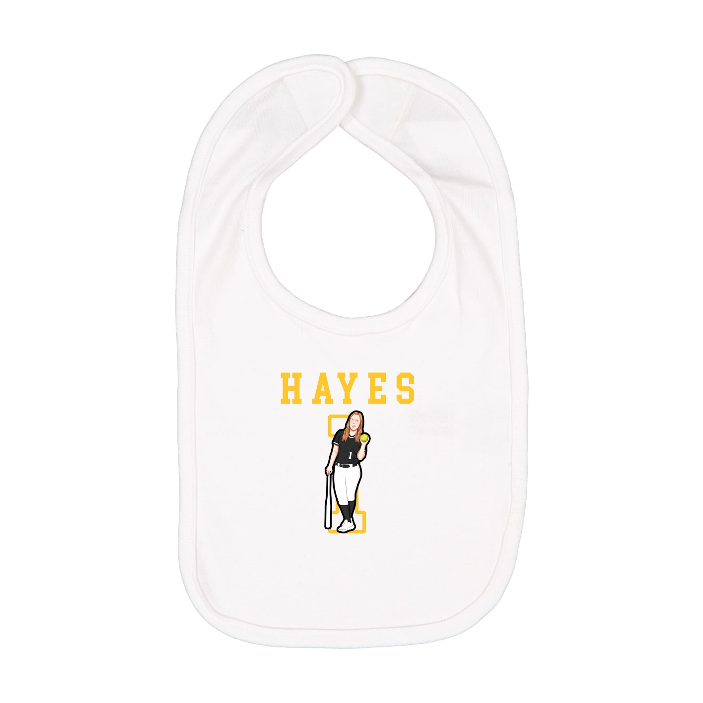 Infant Bib — Shirsey in White