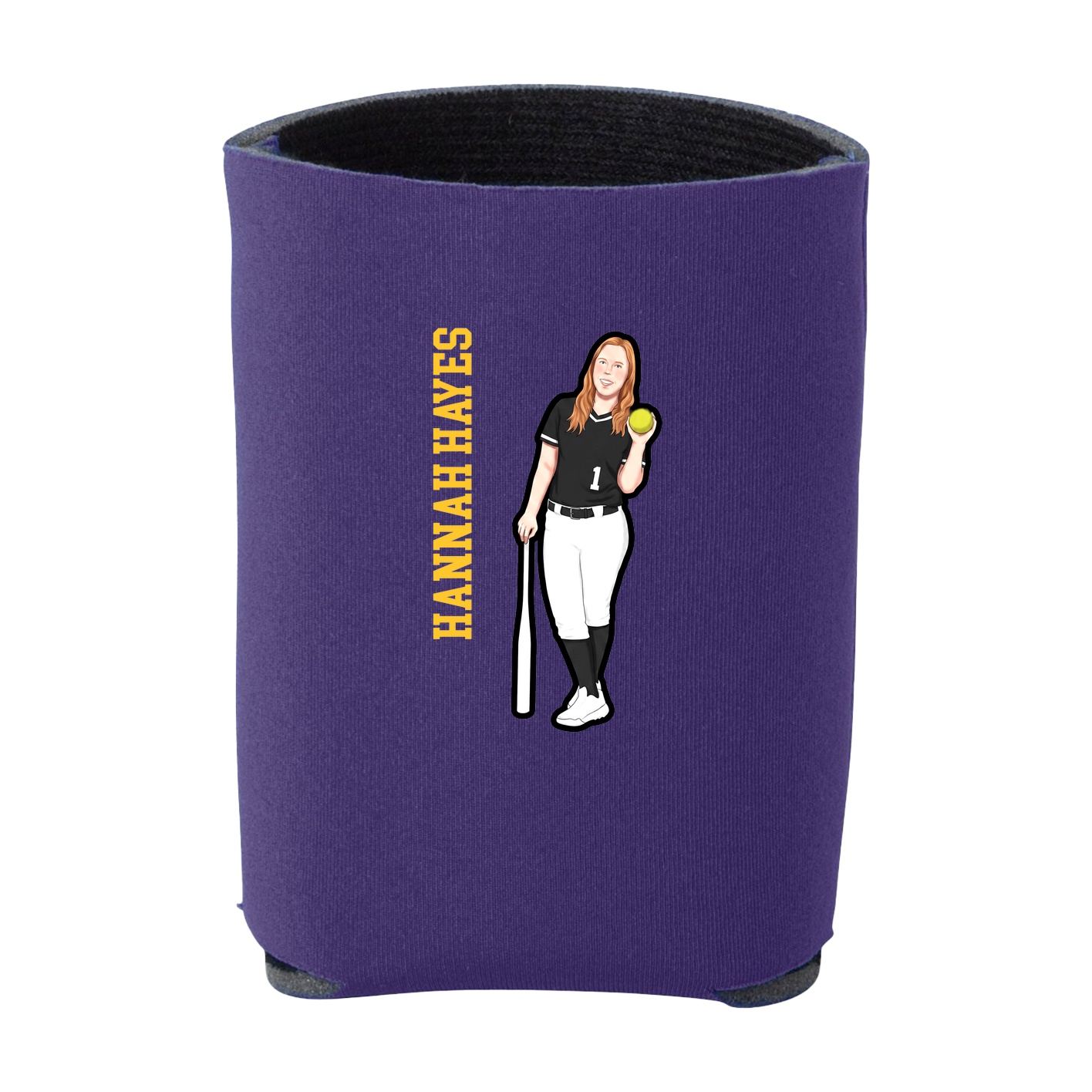 Can Holder — Name Vertical in Purple