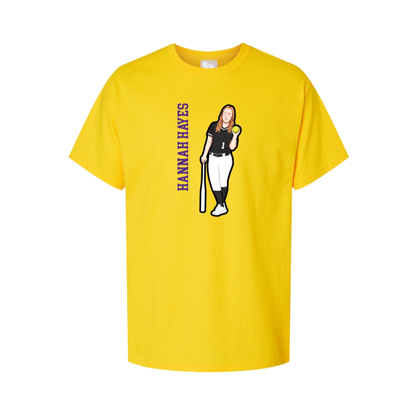 Tee — Name Vertical in Gold