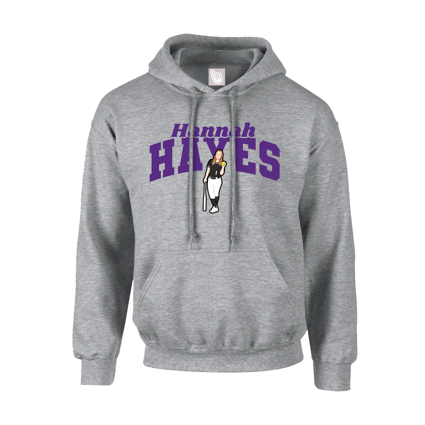 Youth Hoodie — Signature Arch in Grey