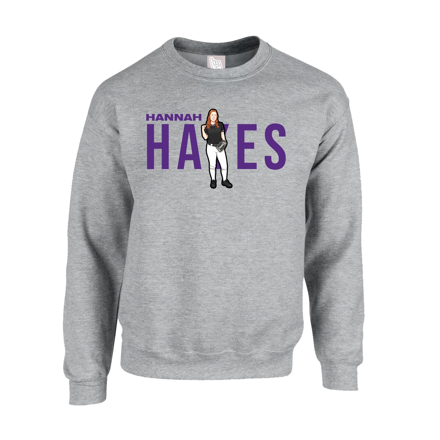 Fleece Crew — Player Name in Grey
