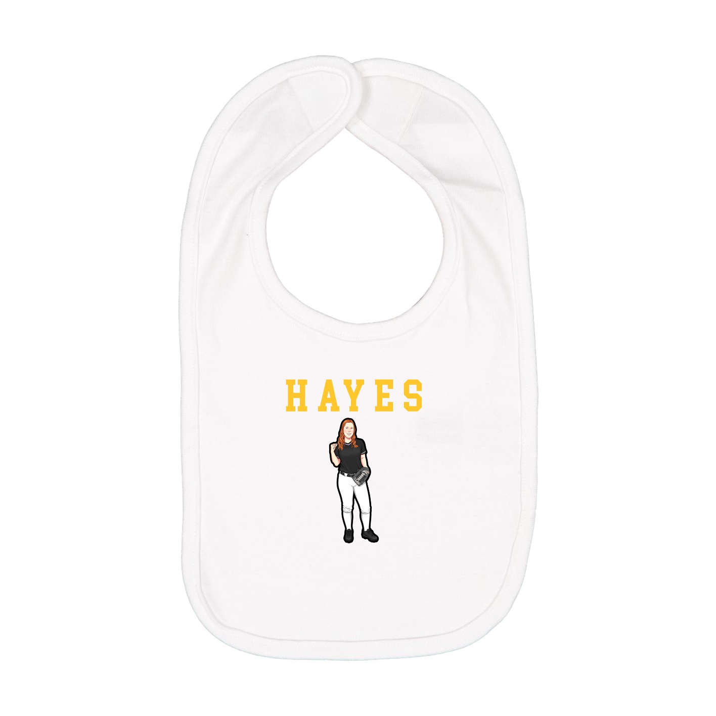 Infant Bib — Shirsey in White