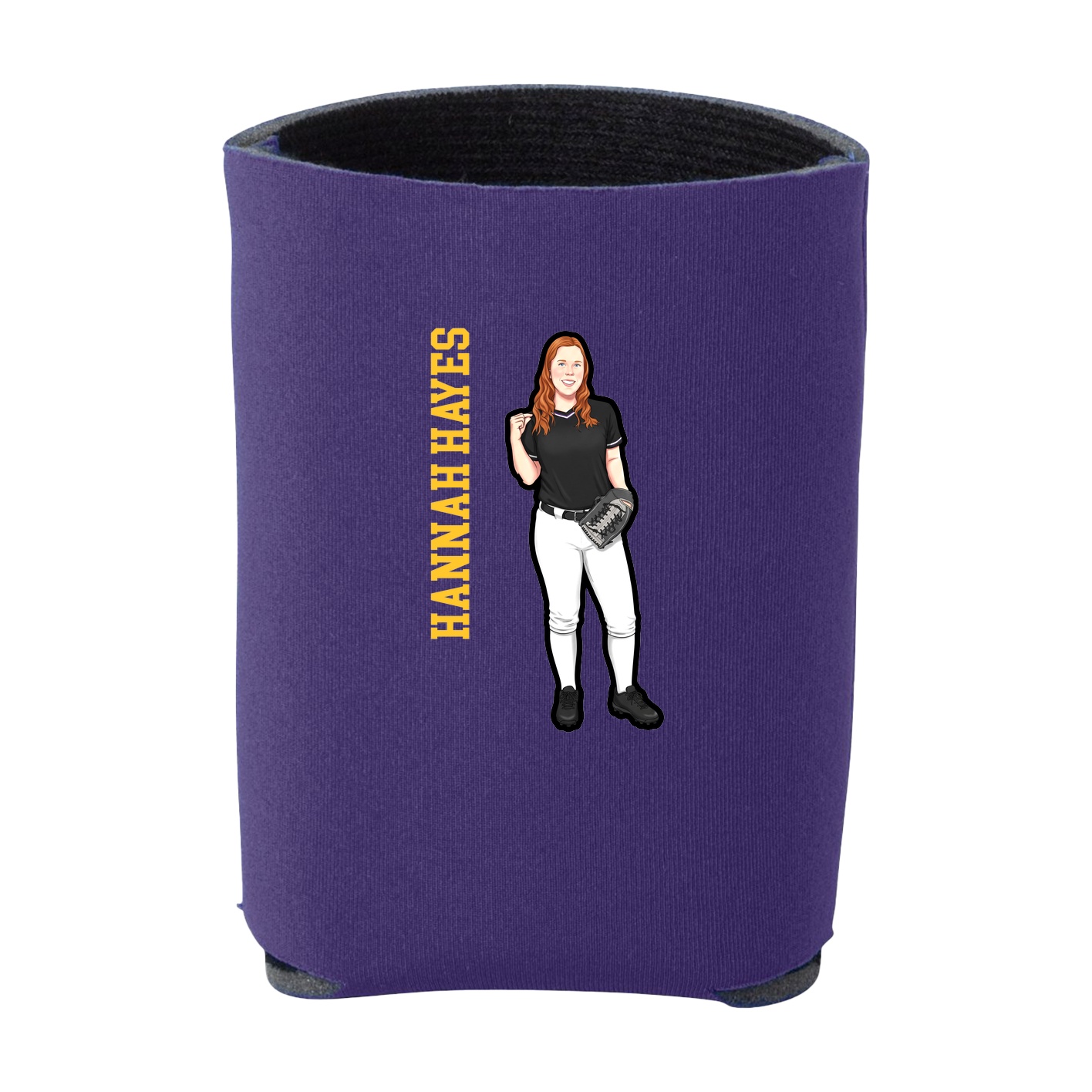 Can Holder — Name Vertical in Purple