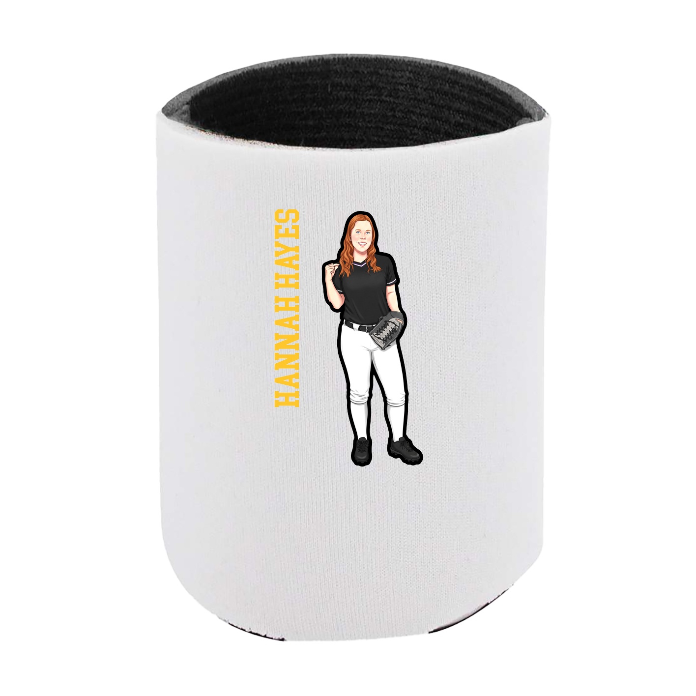 Can Holder — Name Vertical in White