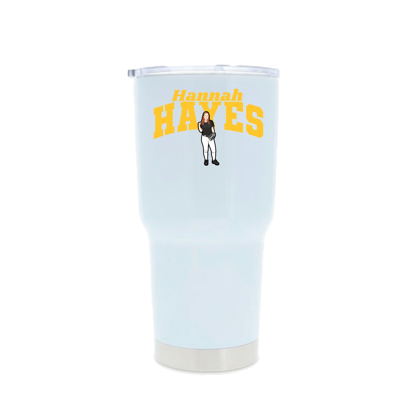 30oz Stainless Steel Tumbler — Signature Arch in White