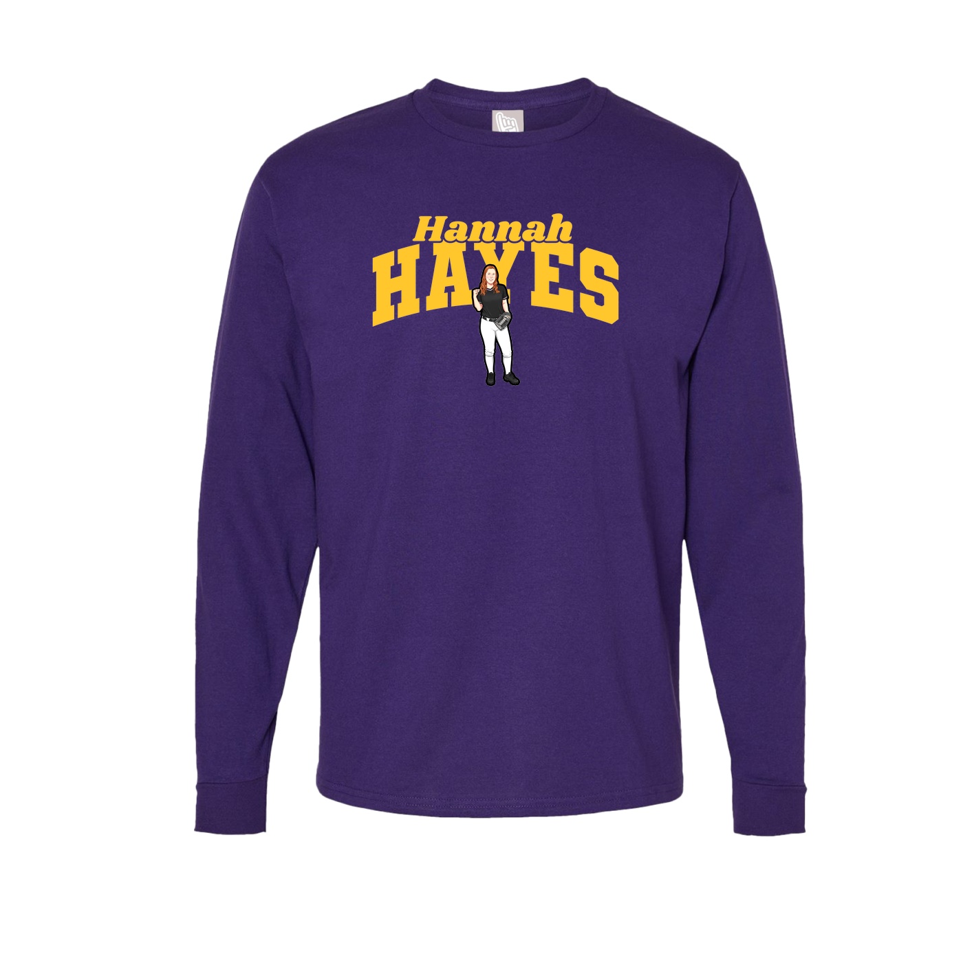 Long Sleeve Tee — Signature Arch in Purple